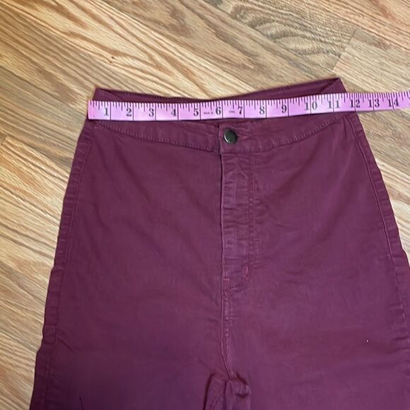 High Rise Pants, Skinny Jeans, burgundy, Fashion Nova 9 - Picture 2 of 7